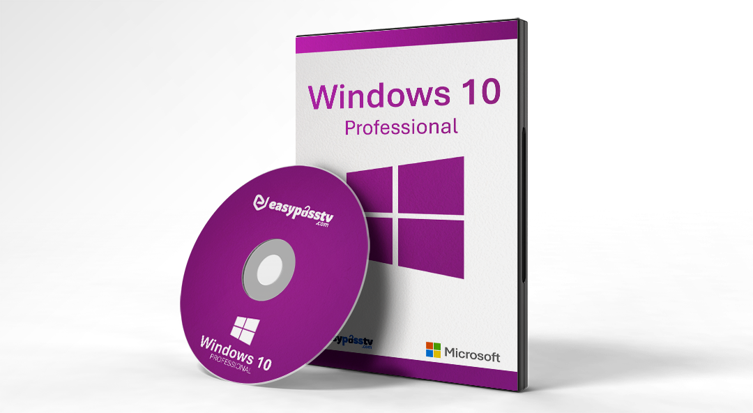 A sleek digital representation of an official Windows 10 Professional Key glowing on a slate grey background.