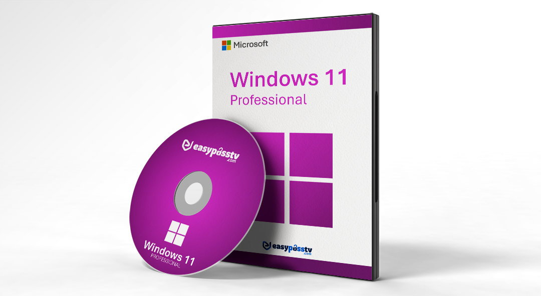 A sleek digital representation of an official Windows 11 Professional Key glowing on a slate grey background.